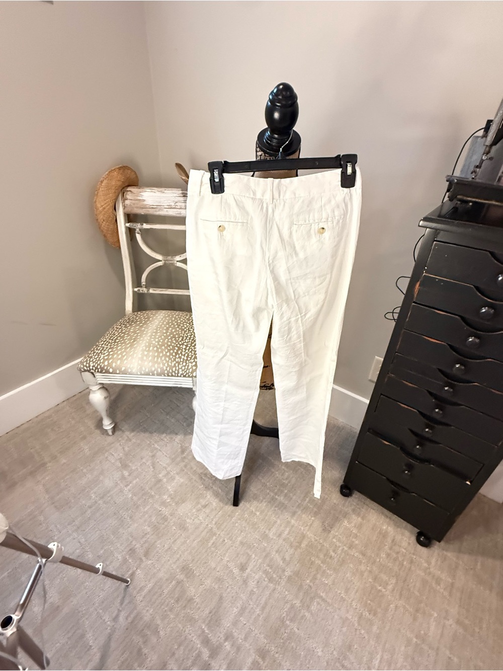 Theory Women's Wide-Leg Pants in Ivory - Picture 4 of 6